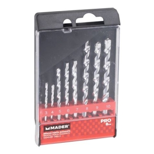 JUEGO 8 PCS BROCAS PUNTA DIAMENTE HORMIGON MADER