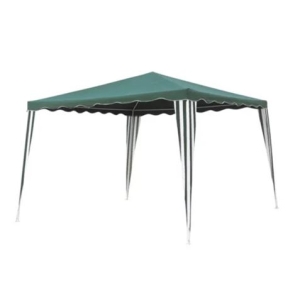 CARPA METÁLICA TELA Y VOLANTES VERDE/BLANCO 295X295X245CM