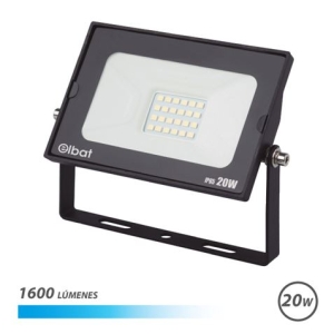 FOCO LED SERIE SUPER SLIM 20W 6500K COLOR NEGRO ELBAT
