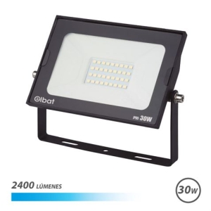FOCO LED SERIE SUPER SLIM 30W 6500K COLOR NEGRO ELBAT