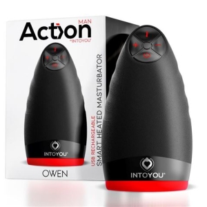 ACTION OWEN MASTURBADOR MASCULINO VIBRADOR CON CALOR USB