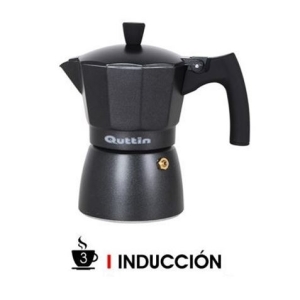 CAFETERA 3 TAZAS INDUCCION DARKBLACK QUTTIN