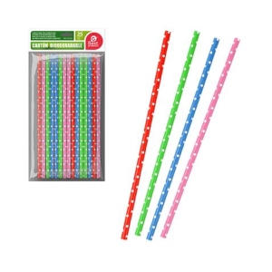 BOLSA 25 CAÑITAS CARTON COLORES SURTIDOS