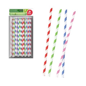 BOLSA 25 CAÑITAS CARTON FRANJAS SURTIDOS