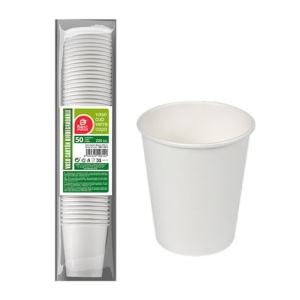 PACK 50 VASO CARTON BLANCO 200CC