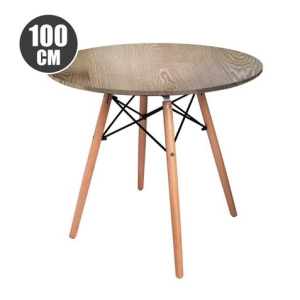 MESA REDONDA DESIGN D400 100CM ROBLE MUVIP