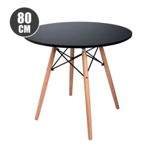 MESA REDONDA DESIGN D500 80CM NEGRA MUVIP