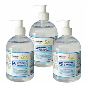 GEL HIGIENIZANTE HIDROALCOHÓLICO 500ML CON DOSIFICADOR