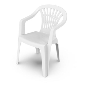 SILLA RESINA APILABLE BLANCA MODELO LYRA