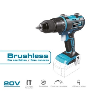 TALADRO PERCUTOR / ATORNILLADOR 20V BRUSHLESS (SIN BATERIA Y CARGADOR) KOMA