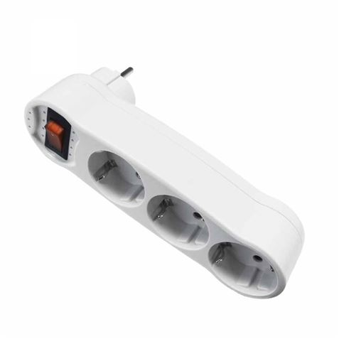 CLAVIJA TRIPLE CON INTERRUPTOR 4,8MM EDM / SOLERA