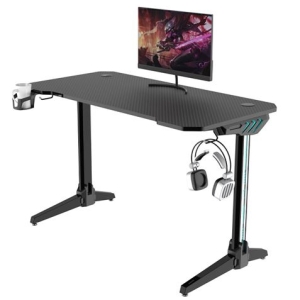 MESA GAMING PRO600 FIBRA CARBONO + LATERAL ALUMINIO + LUZ RGB MUVIP