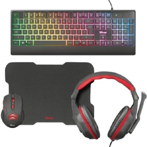 PACK GAMING 4 EN 1 ZIVA TECLADO+RATON+AURICULARES+ALFOMBRILLA TRUST