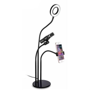 KIT YOUTUBER L02 BASE + SOPORTE SMARTPHONE + SOPORTE MICRO + LUZ 3.5" XO