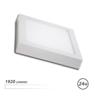 DOWNLIGHT CUADRADO SOBRE PARED LED 24W LUZ BLANCA ELBAT