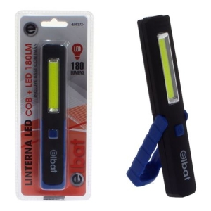 LINTERNA LED COB + LED 180LM BASE CON IMÁN ELBAT