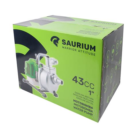 MOTOBOMBA GASOLINA 43CC 2 TIEMPOS 1" SAURIUM - Imagen 4