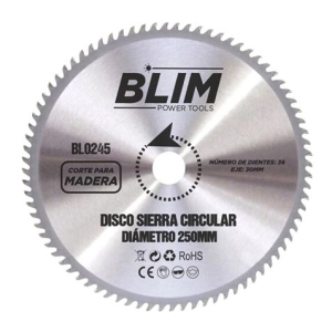 DISCO CORTE MADERA PARA SIERRAS 250MM. BLIM