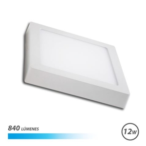 DOWNLIGHT CUADRADO SOBRE PARED LED 12W LUZ FRIA ELBAT