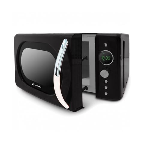 MICROONDAS VINTAGE NEGRO 700W. GRUNKEL - Imagen 2