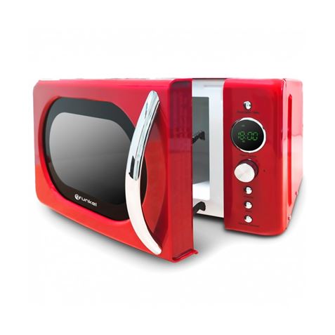 MICROONDAS VINTAGE ROJO 700W. GRUNKEL - Imagen 2