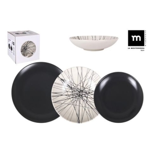 VAJILLA 18 PIEZAS NETZ MONACO IVORY BRILLO