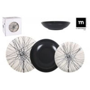 VAJILLA 18 PIEZAS WEB MONACO IVORY BRILLO
