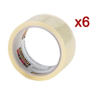 CINTA DE EMBALAJE TRANSPARENTE SCOTCH 66 M X 48 MM PACK 6 UNIDADES