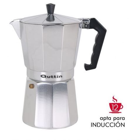 CAFETERA 12 TAZAS ALUMINIO CLASSIC INDUCCION QUTTIN