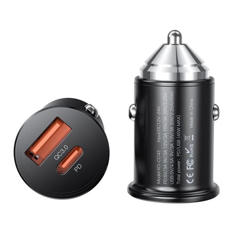 CARGADOR MECHERO CC43 QC 3.0 45W XO - Imagen 3