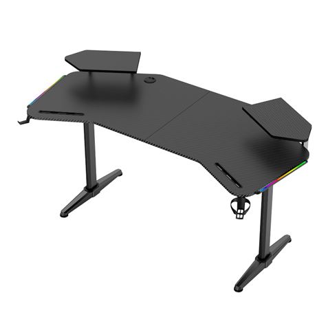 MESA GAMING PRO1500 XL FIBRA CARBONO | LUZ RGB SOUND MUVIP - Imagen 2