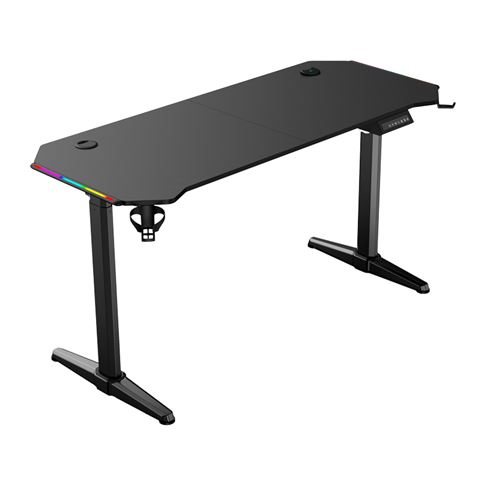 MESA GAMING PRO1600 XL MOTORIZADA FIBRA CARBONO | LUZ RGB SOUND MUVIP - Imagen 2