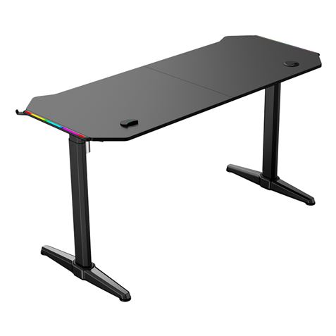 MESA GAMING PRO1600 XL MOTORIZADA FIBRA CARBONO | LUZ RGB SOUND MUVIP - Imagen 4