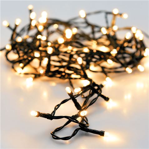 GUIRNALDA A PILAS MULTIFUNCION 48 LEDS CABLE NEGRO LUZ BLANCO CALIDO 4M