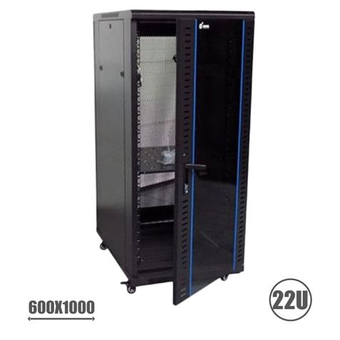 RACK 19" 22U 600X1000 PERFORADO CROMAD