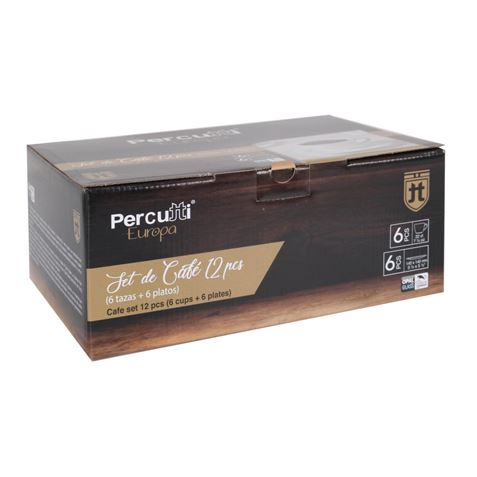 SET 6 TAZAS + 6 PLATOS CAFE OPAL PERCUTTI - Imagen 2