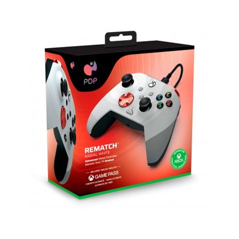 MANDO GAMEPAD PC/XBOX REMATCH WIRED WHITE PDP - Imagen 2