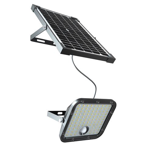 FOCO LED SOLAR 30W 4800LM CON SENSOR + MANDO ELBAT - Imagen 2