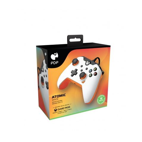 MANDO GAMEPAD PC/XBOX ATOMIC WHITE WIRED PDP - Imagen 2