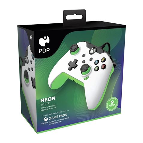 MANDO GAME PAD PC/XBOX NEON WHITE WIRED PDP - Imagen 2