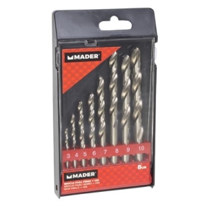 JUEGO 8 UND BROCAS HSS PARA METAL MADER