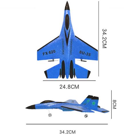 AVION PLANEADOR CONTROL REMOTO AZUL - Imagen 2