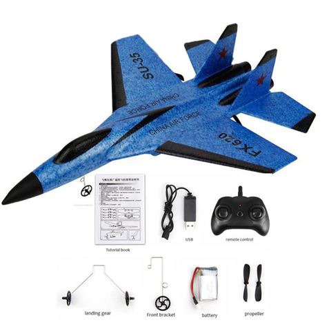 AVION PLANEADOR CONTROL REMOTO AZUL - Imagen 3
