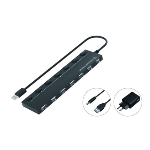 HUB 7 PUERTOS USB CON INTERRUPTOR DE ENCENDIDO Y BASE IMANTADA CONCEPTRONIC