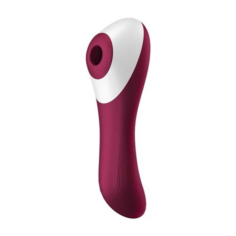 VIBRADOR SUCCIONADOR DUAL CRUSH ROJO SATISFYER