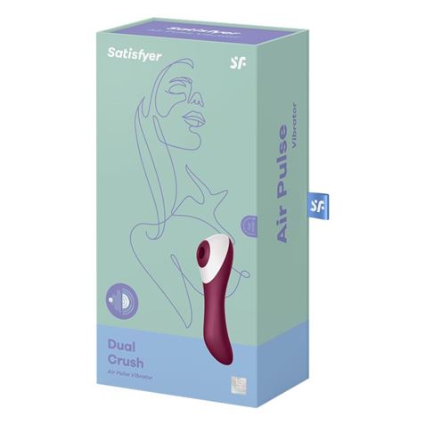 VIBRADOR SUCCIONADOR DUAL CRUSH ROJO SATISFYER - Imagen 3
