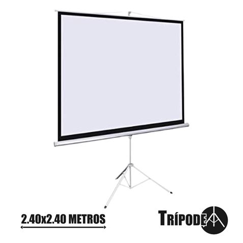 PANTALLA PROYECCION TRIPODE 2.40 X 2.40MTR CROMAD