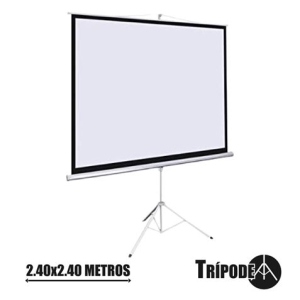 PANTALLA PROYECCION TRIPODE 2.40 X 2.40MTR CROMAD