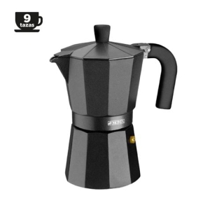 CAFETERA ALUMINIO 9 TAZAS VITRO NOIR NEGRO MONIX
