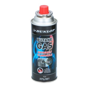 CARTUCHO DE GAS PARA COCINAS PORTATILES 227GR DUNLOP
